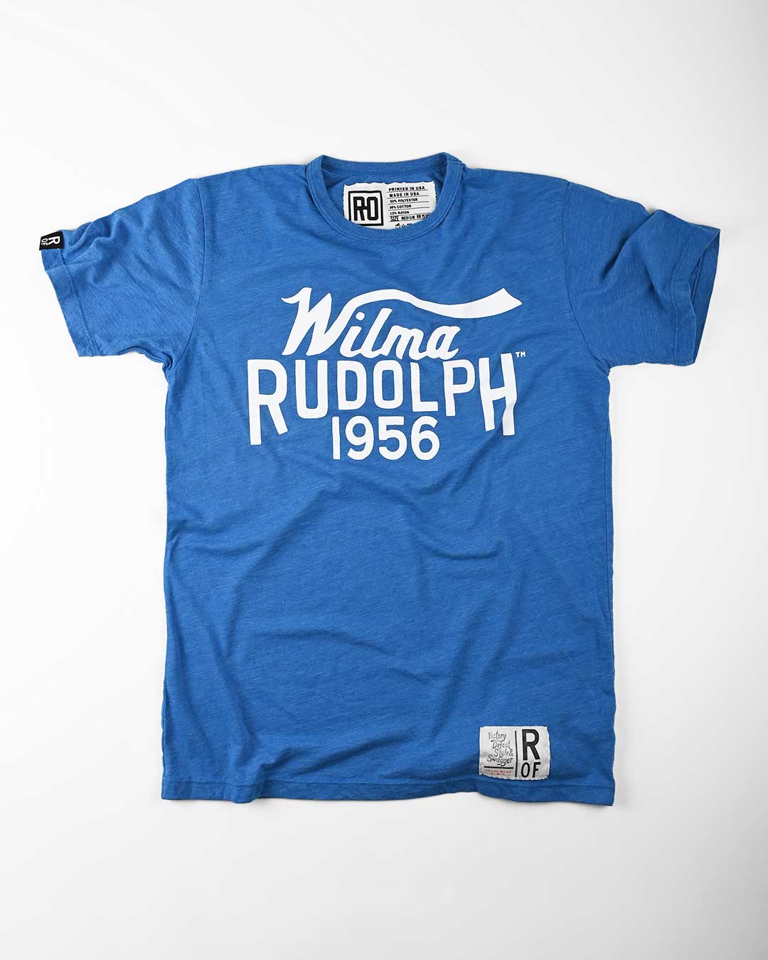 Wilma Rudolph 1956 Blue Tee - Roots of Fight Canada