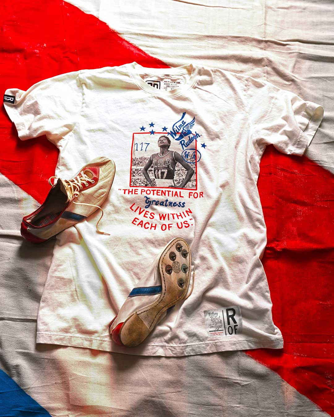 Wilma Rudolph &quot;Greatness Lives Within Us&quot; Photo Tee - Roots of Fight Canada
