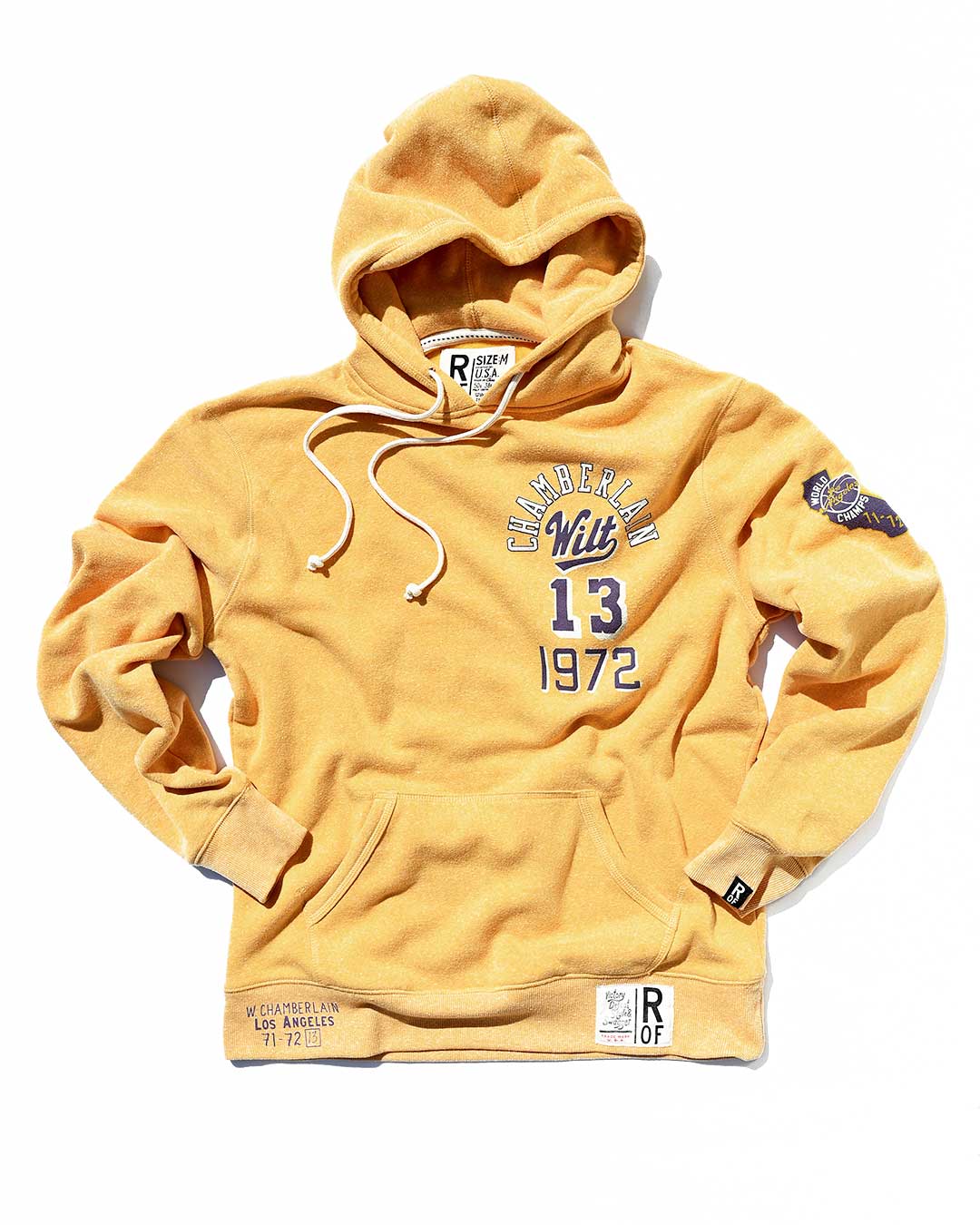 Wilt Chamberlain #13 Gold PO Hoody - Roots of Fight Canada
