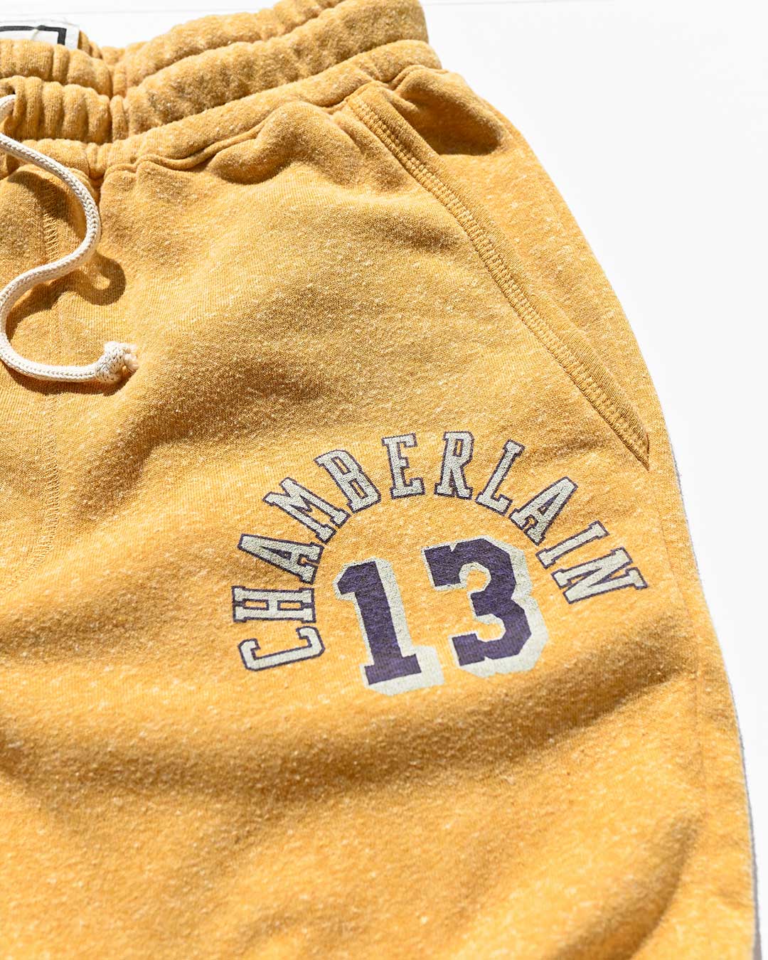 Wilt Chamberlain #13 Gold Sweatpants - Roots of Fight Canada