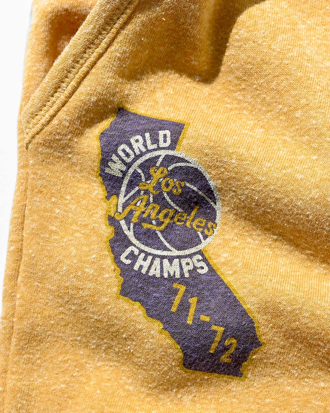 Wilt Chamberlain #13 Gold Sweatpants - Roots of Fight Canada