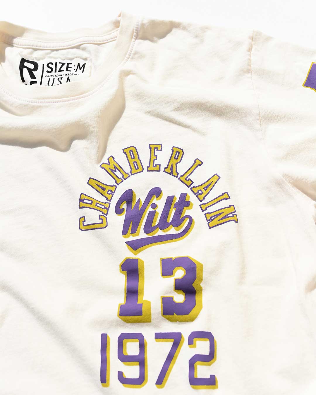 Wilt Chamberlain #13 Vintage White Tee - Roots of Fight Canada
