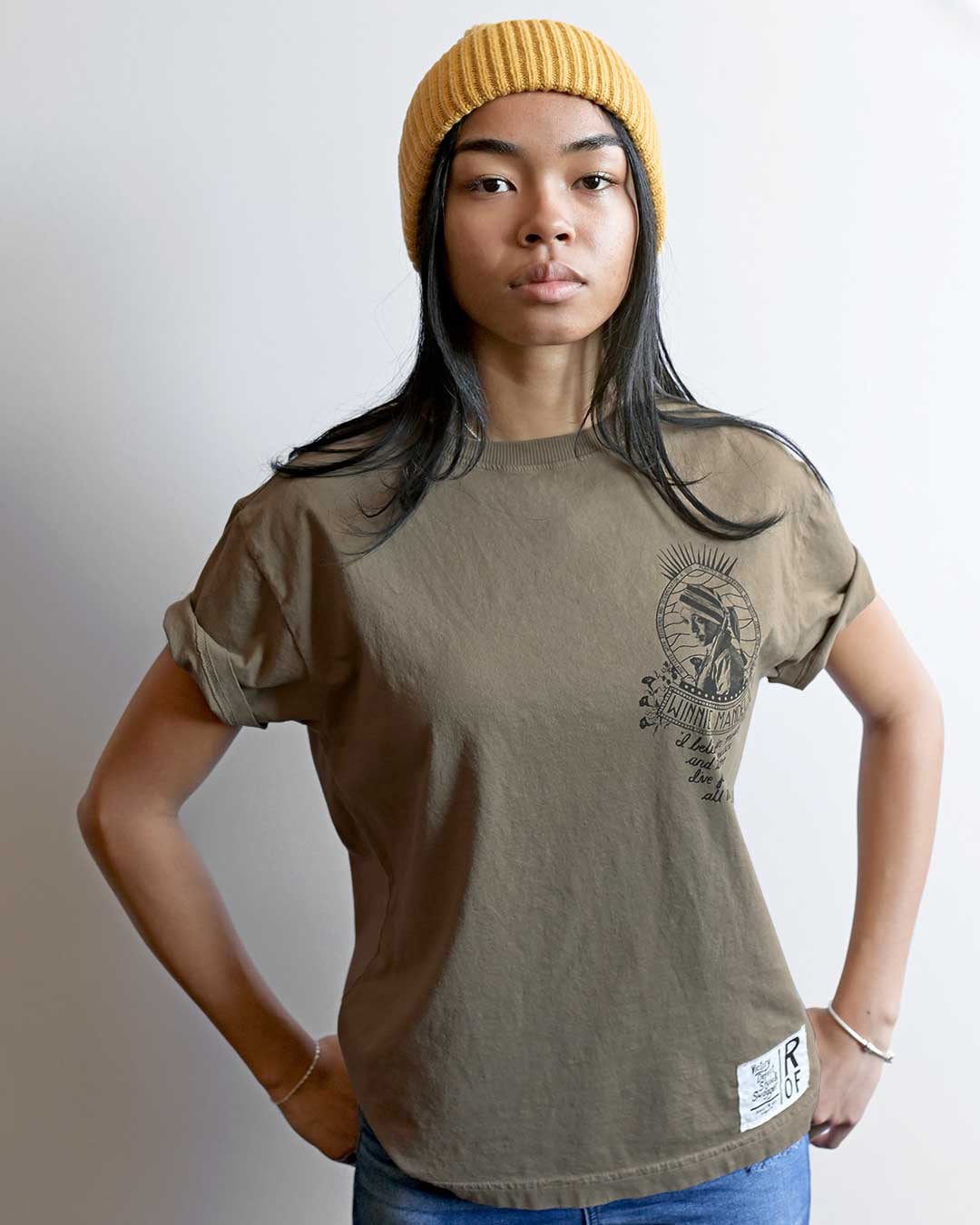 Winnie Mandela Olive Women's Tee - Roots of Fight Canada